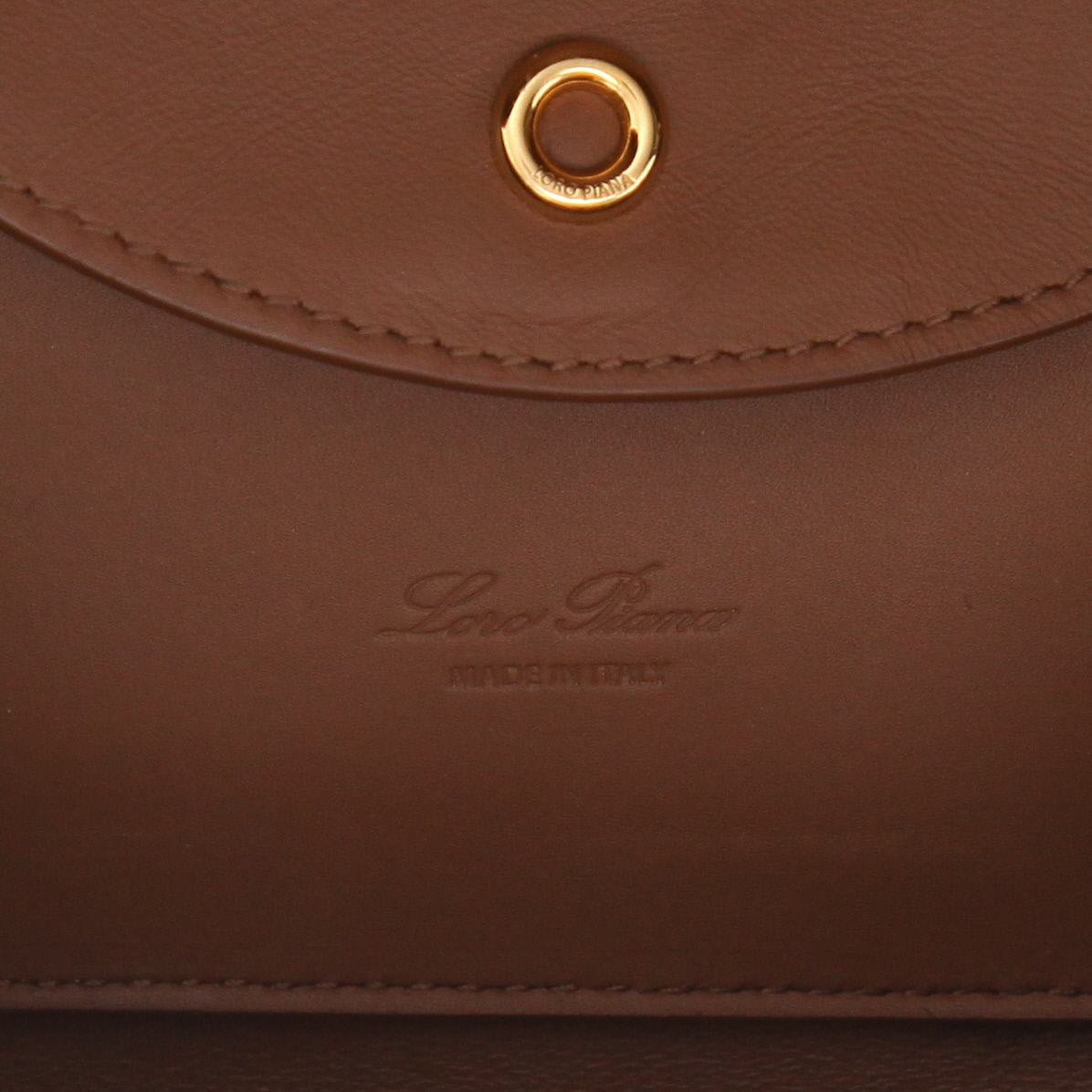 Borsa Loro Piana L 27 in lana e pelle marrone - Detail D2