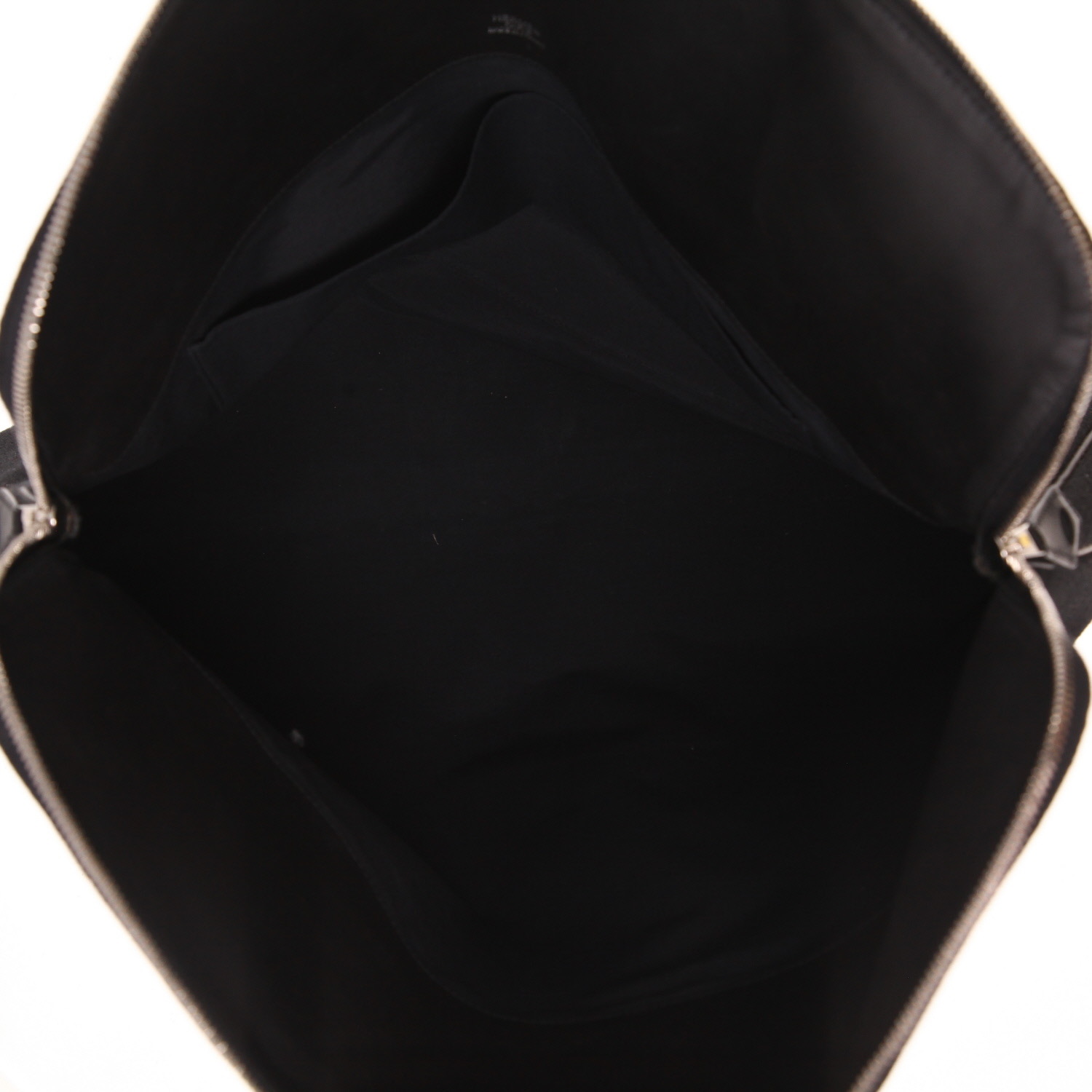 Bolso Hermès «Heeboo» de lona negra y piel negra - Detail D3