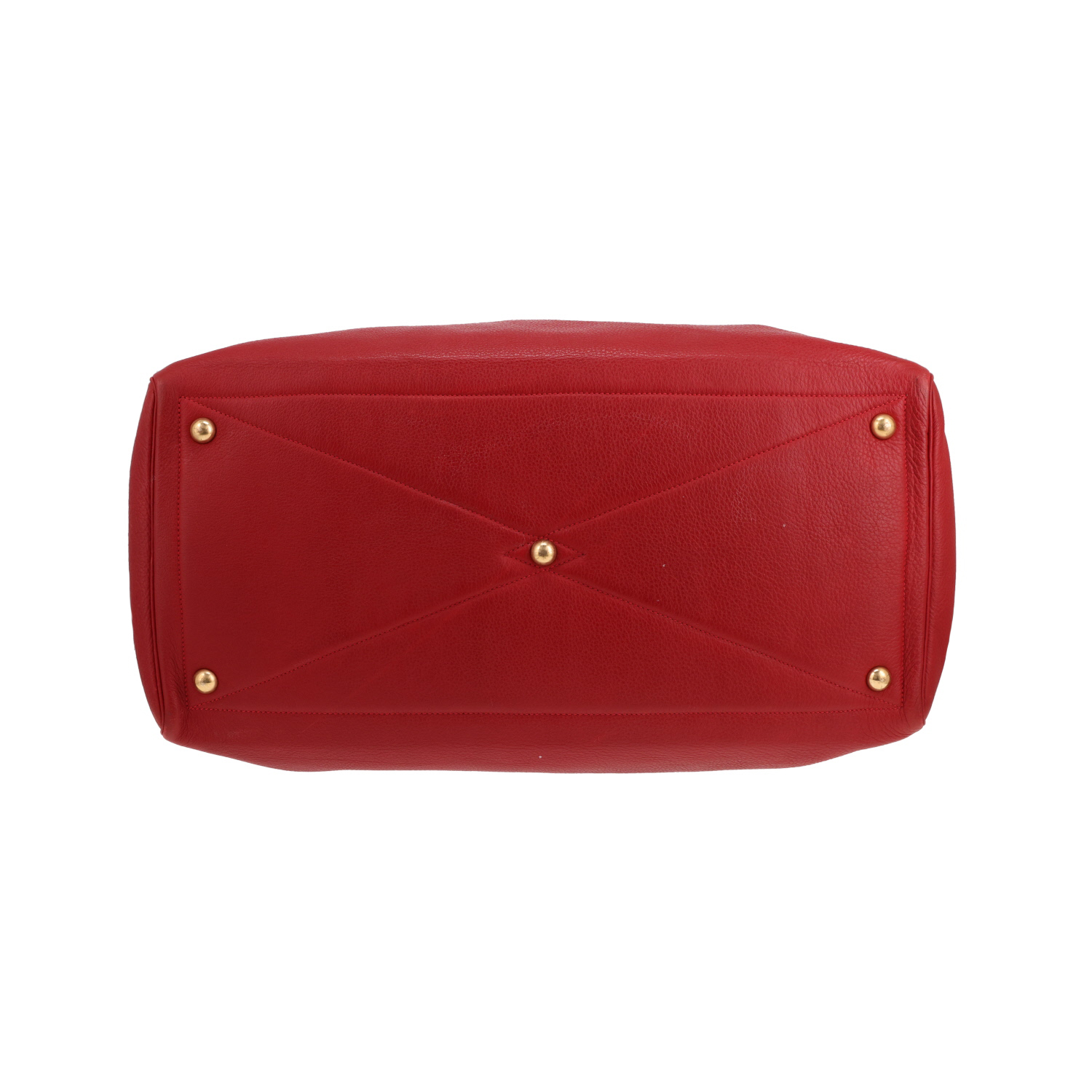 Hermès Victoria Travel Bag – Red Togo leather travel bag - Detail D1