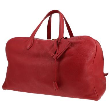 Bolso de viaje Hermès Victoria - Travel Bag de piel Togo roja