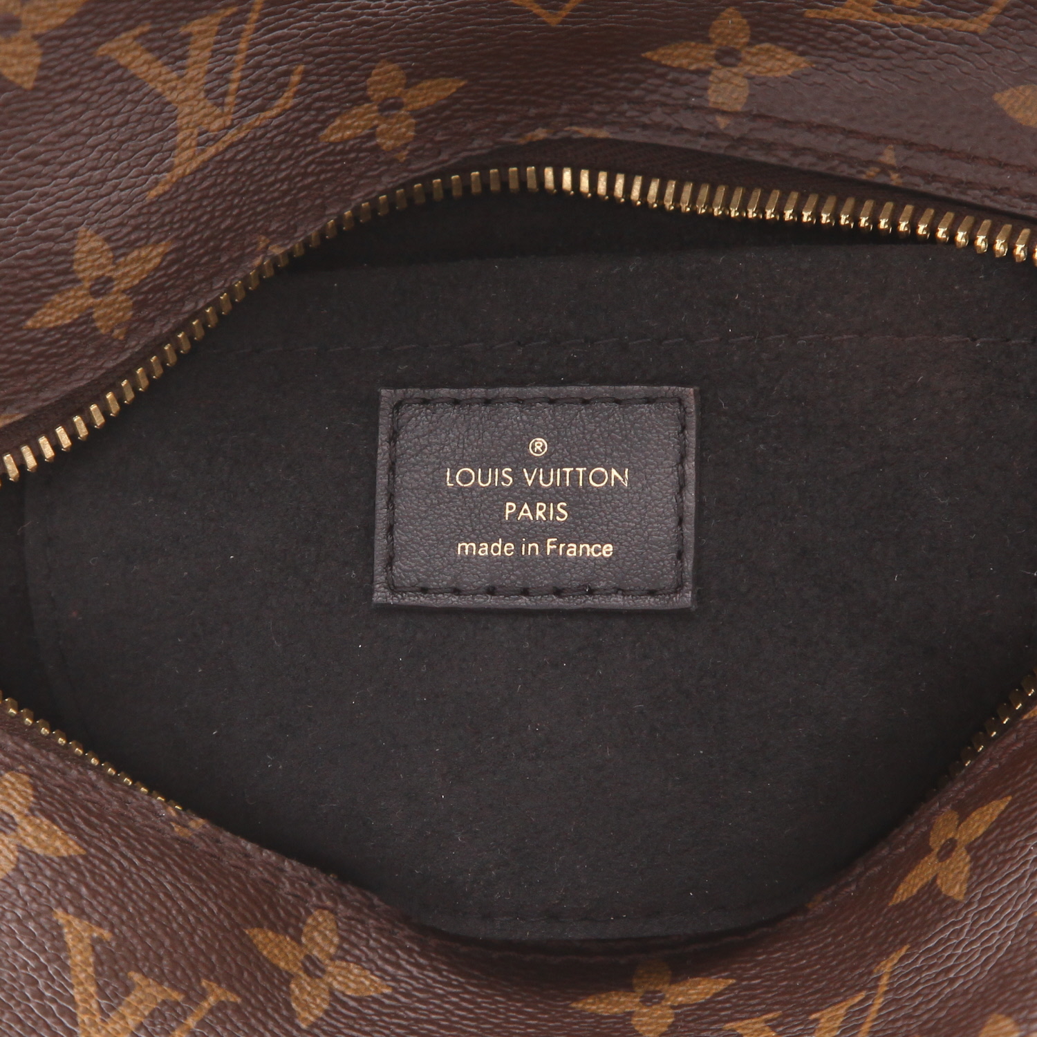 Bolso Louis Vuitton Square Bag de lona Monogram marrón y piel negra - Detail D2