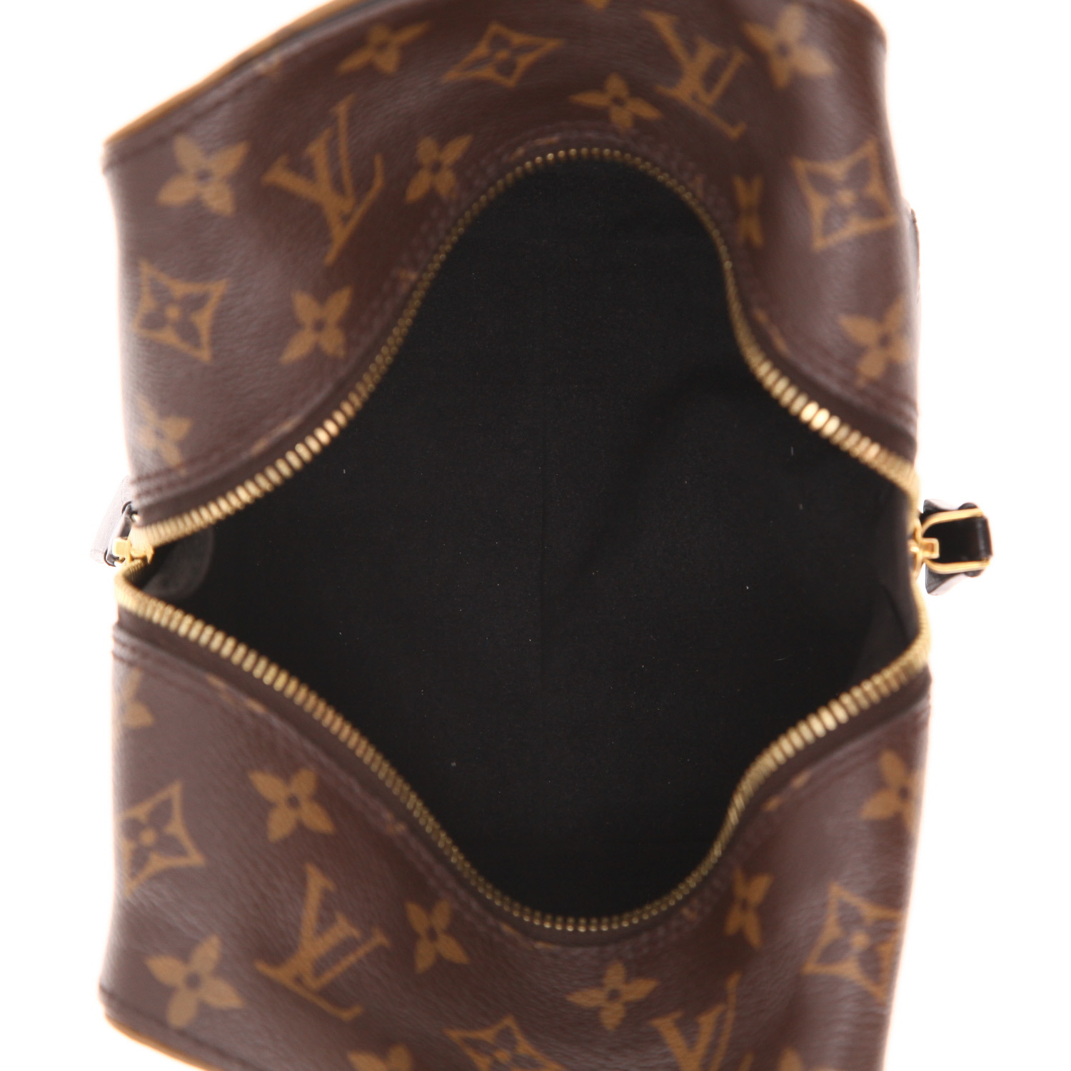 Borsa Louis Vuitton Square Bag in tela Monogram marrone e pelle nera - Detail D3