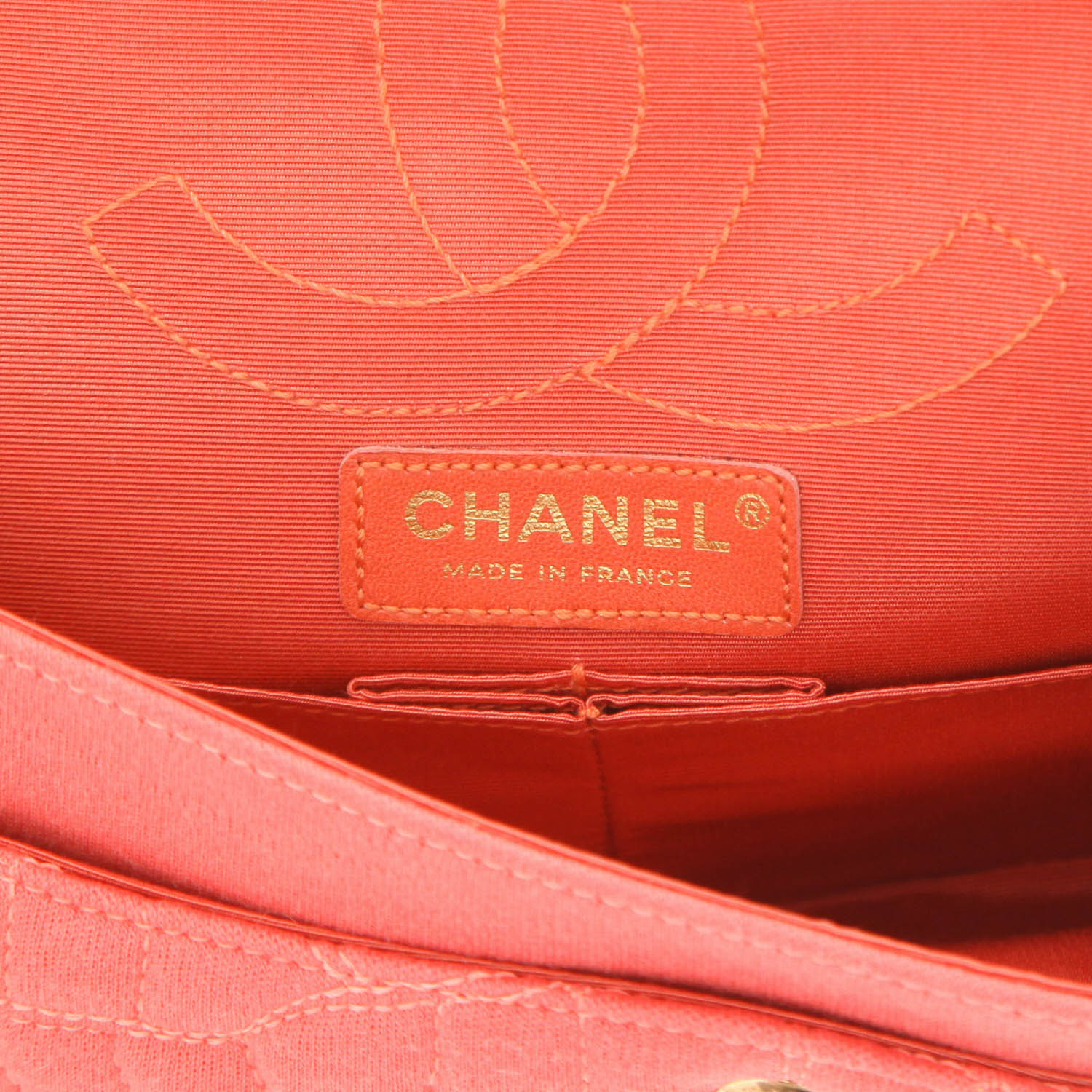 Chanel 2.55 handbag in pink jersey - Detail D2