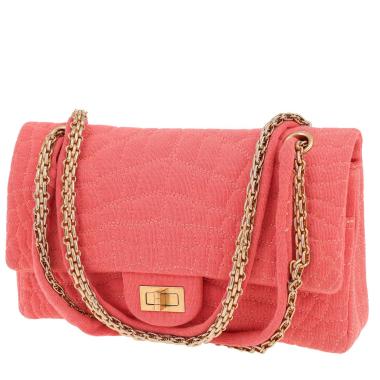 Sac à main Chanel  2.55 en jersey rose