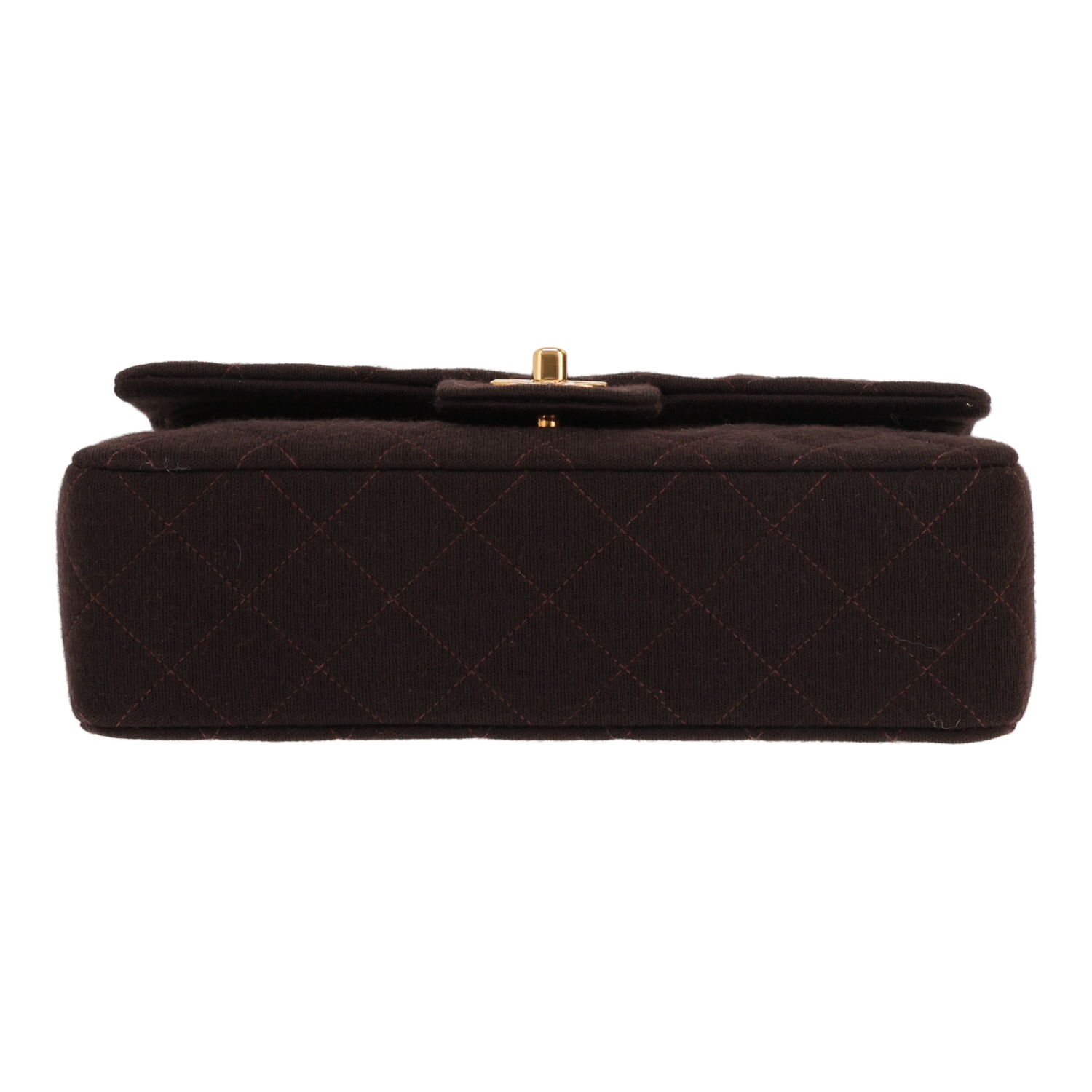Sac à main Chanel  Timeless Petit en toile jersey marron - Detail D1