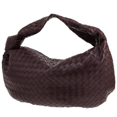 Bolso de mano Bottega Veneta «Jodie» de piel intrecciato color Prune