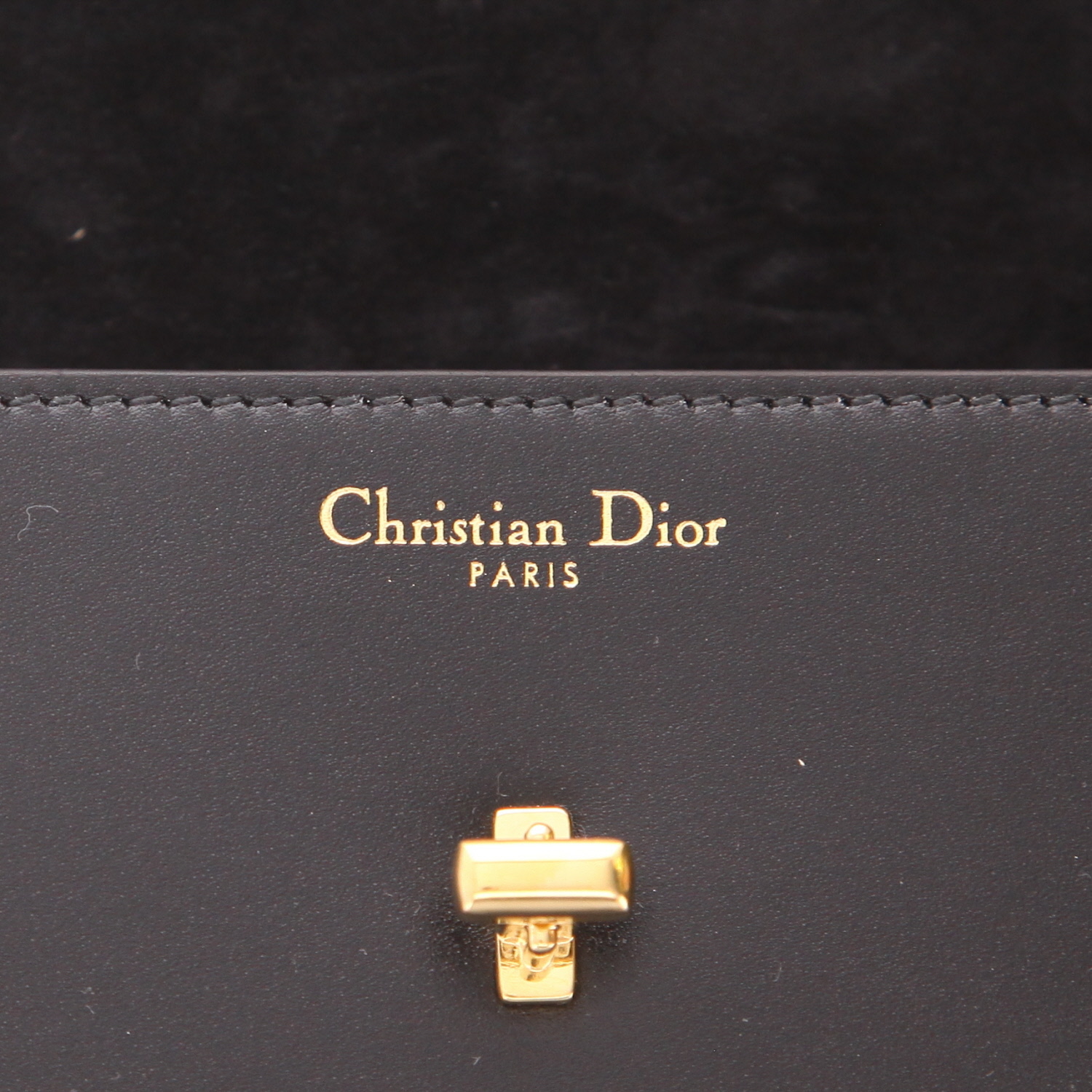 Borsa a tracolla Dior 30 Montaigne Avenue in pelle nera - Detail D2