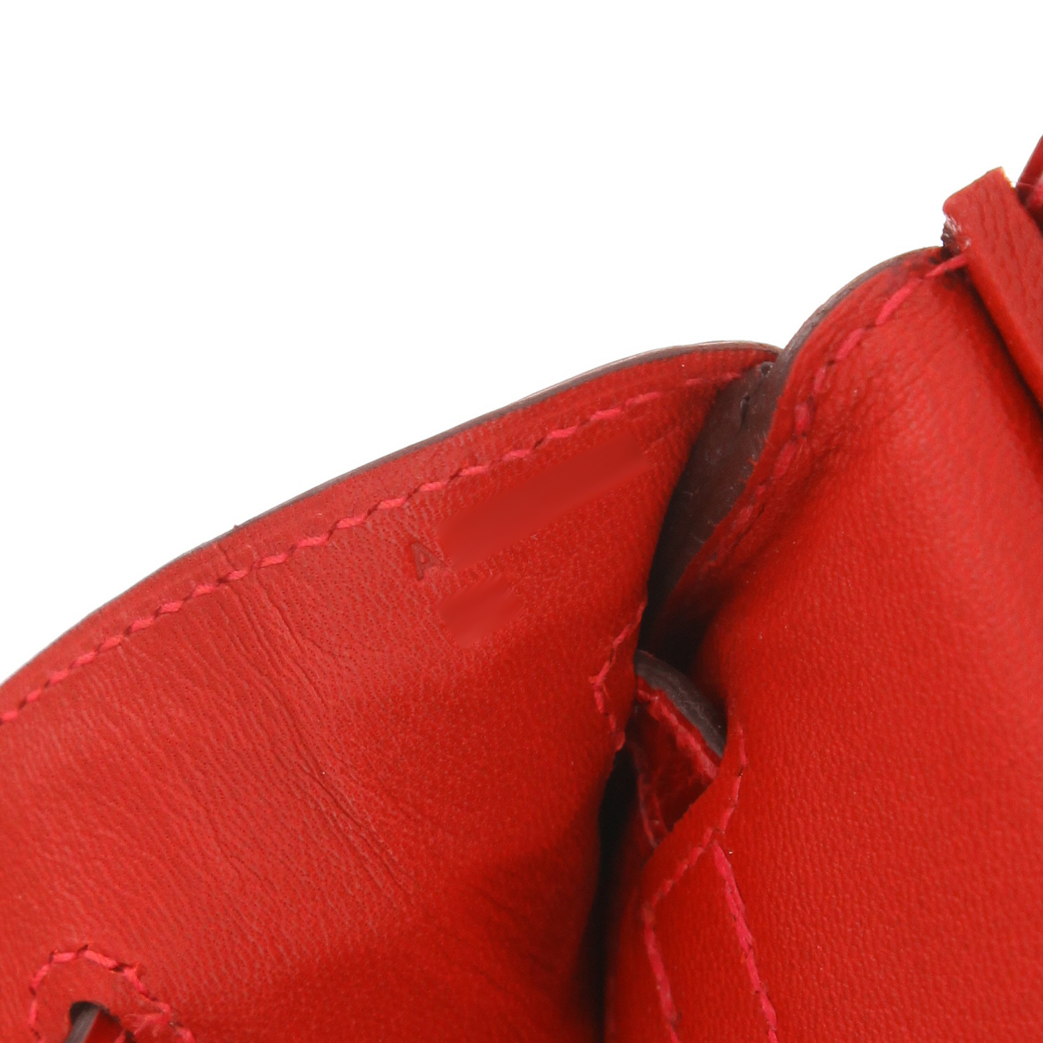 Hermès  Birkin 30 cm handbag  in red Vif niloticus crocodile - Detail D4