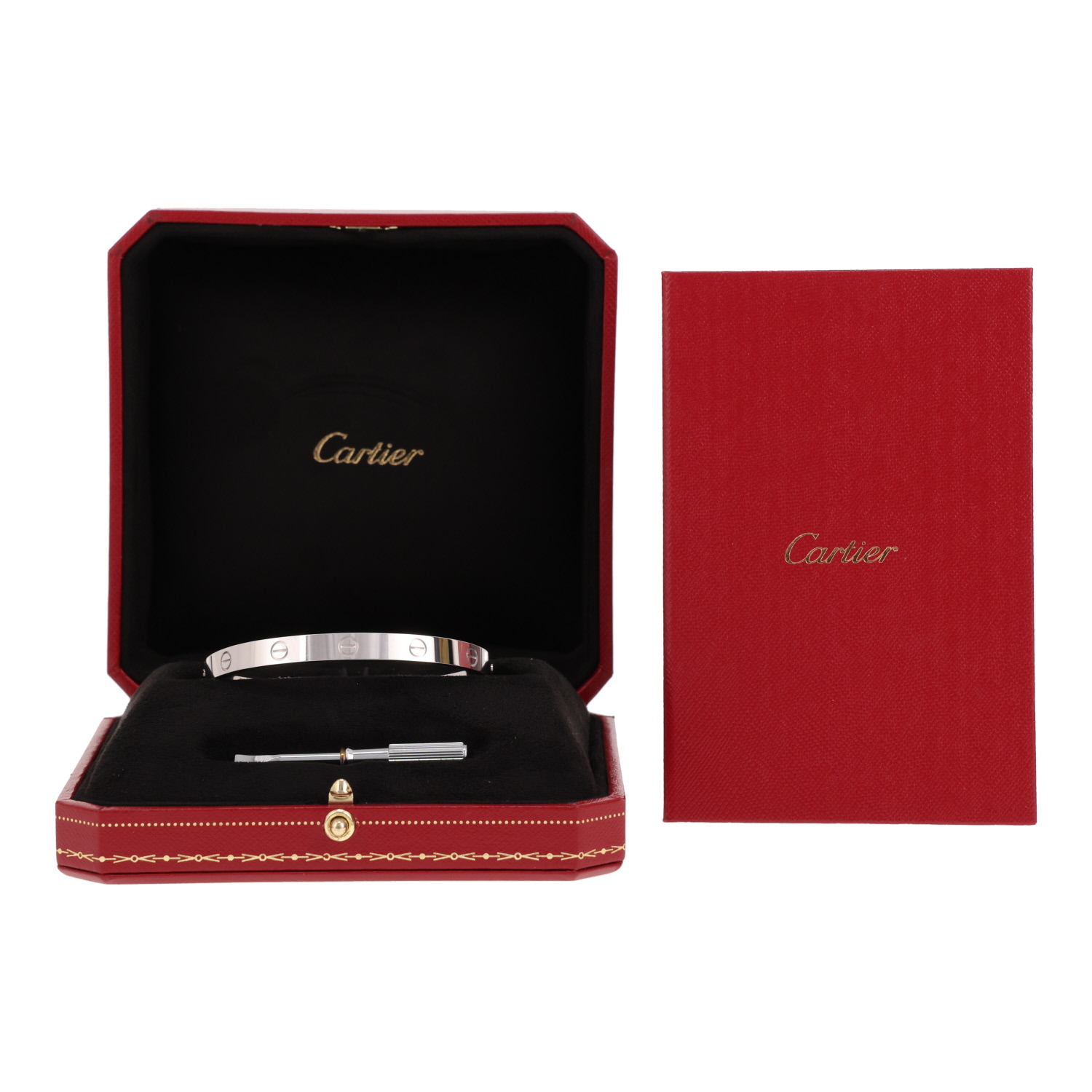 Bracelet Cartier Love en or blanc, taille 18