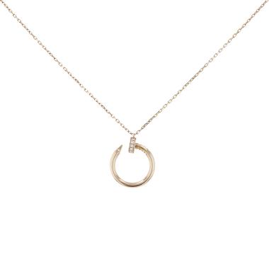 Collier Cartier Juste un clou en or rose et diamants