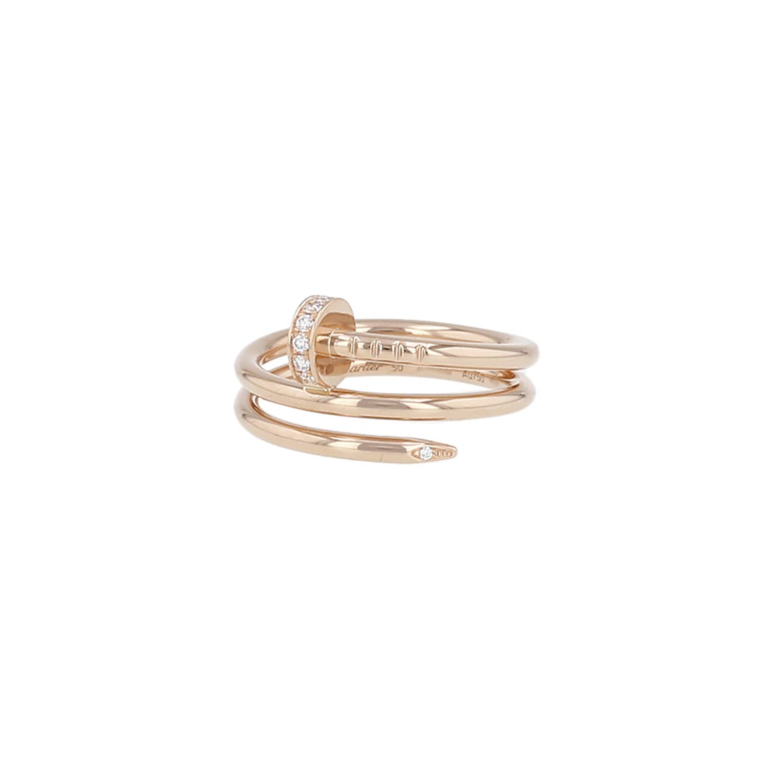 Bague Cartier Juste un Clou or rose diamants occasion Bague Cartier Juste un Clou or rose diamants occasion