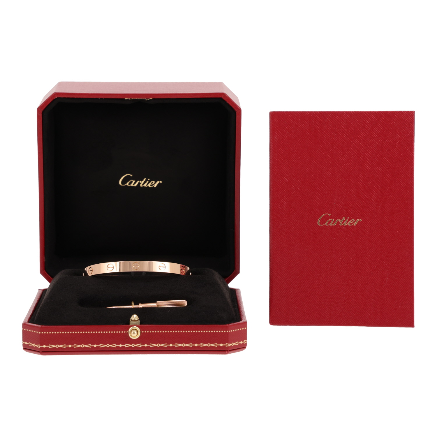Bracelet Cartier Love en or rose, taille 17