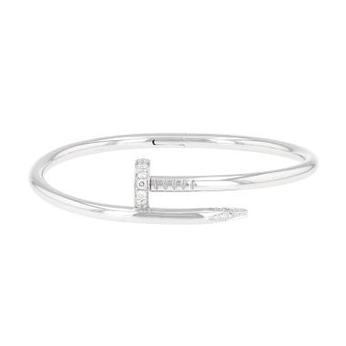 Pulsera Cartier «Juste un clou» de oro blanco y diamantes