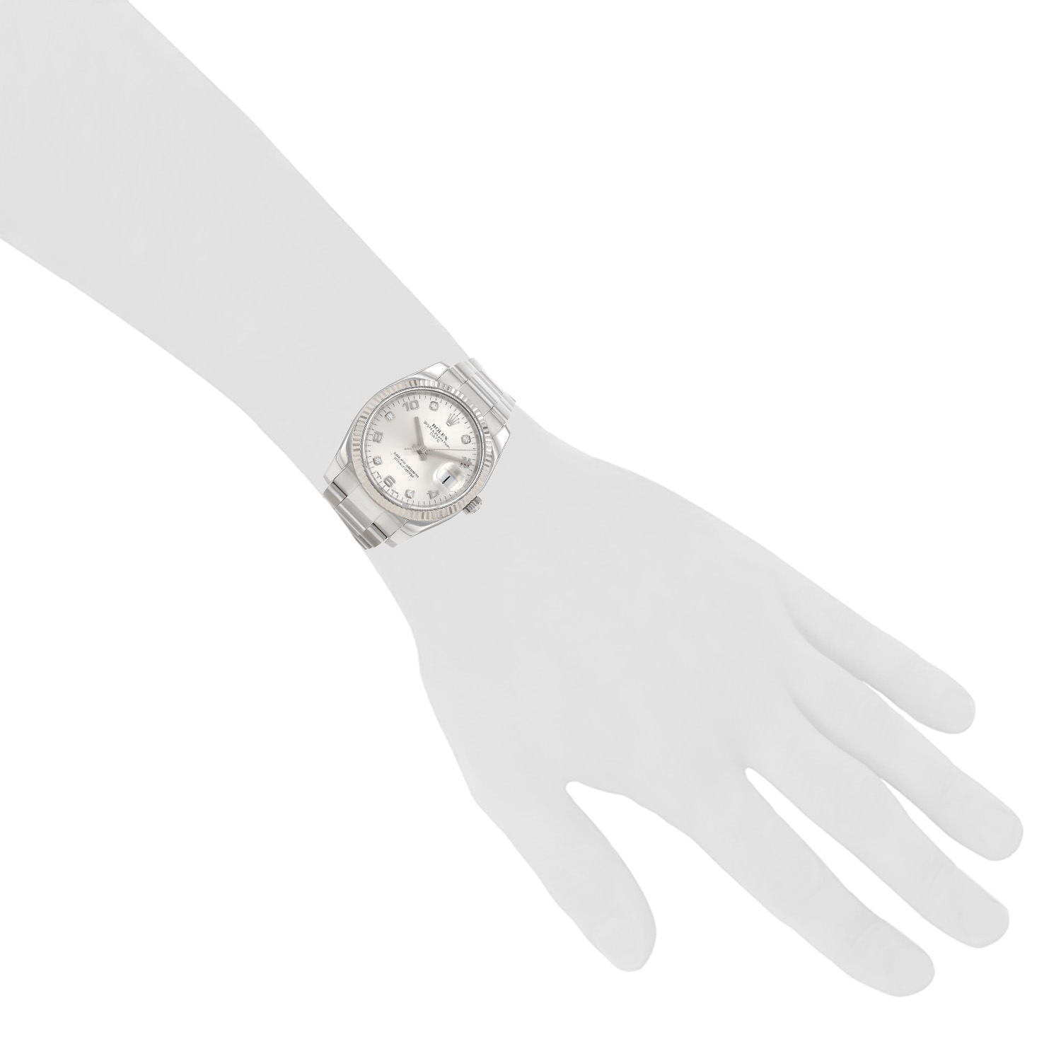 Reloj Rolex Oyster Perpetual Date de oro y acero, ref.: Rolex - 115234, hacia 2010 - Detail D1