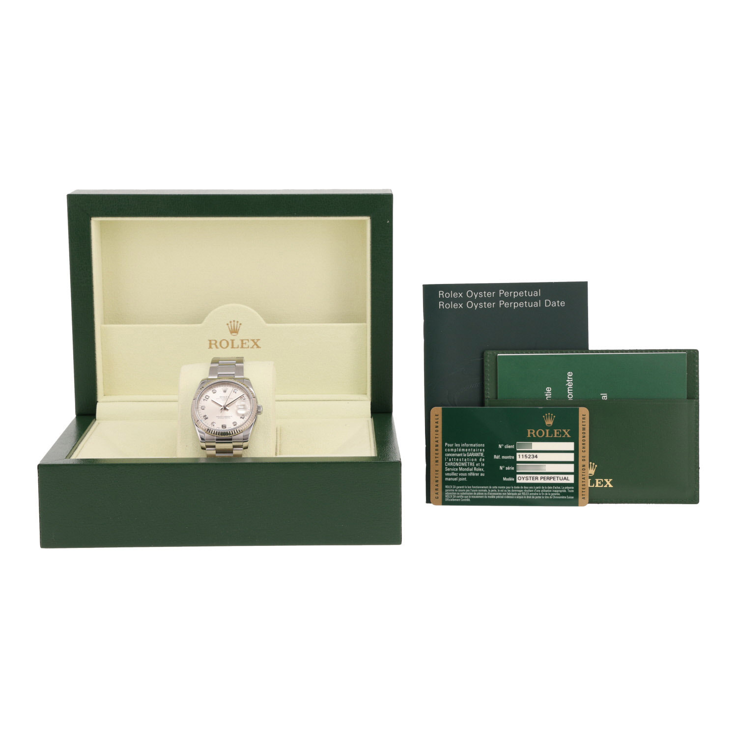 Montre Rolex Oyster Perpetual Date en or et acier Ref: Rolex - 115234  Vers 2010