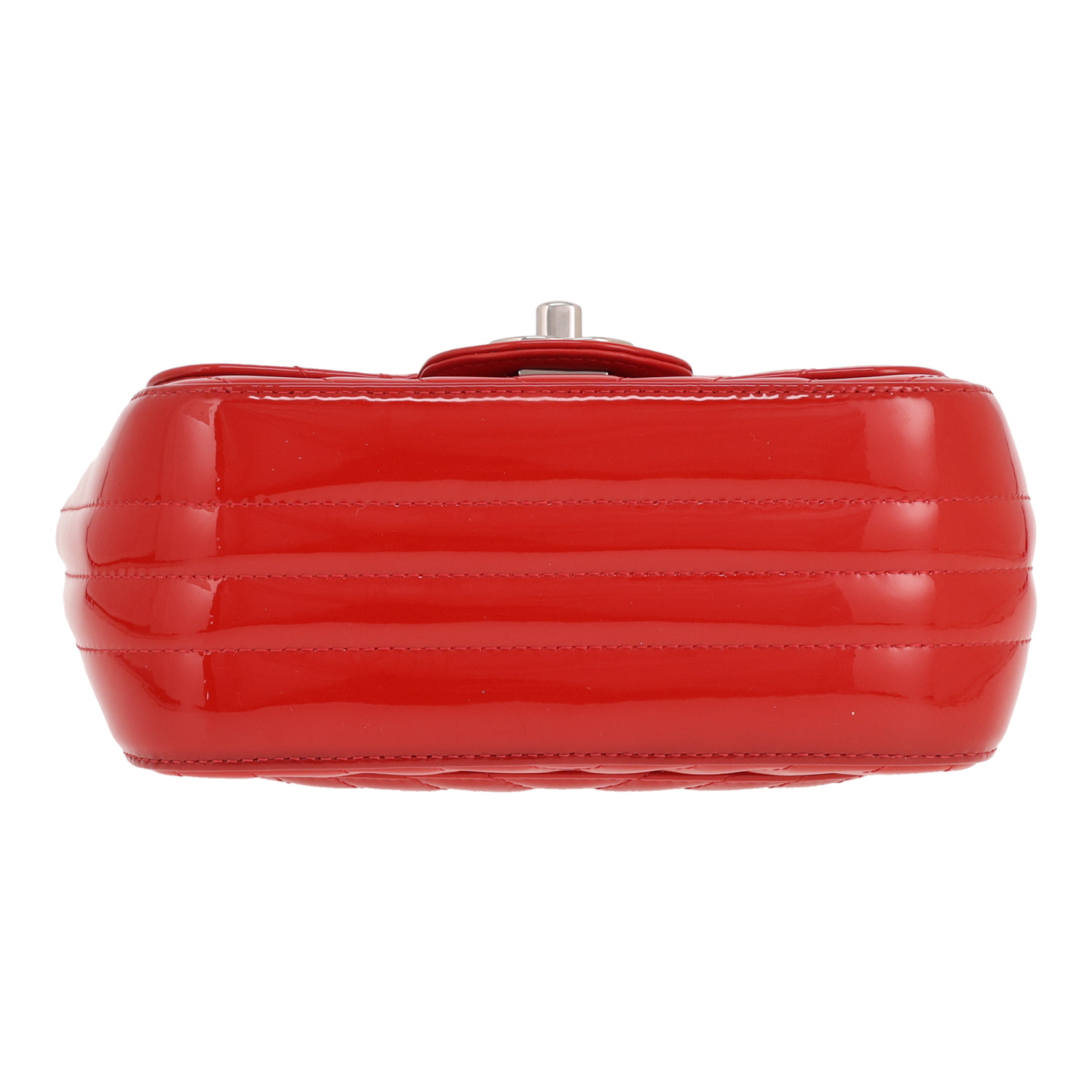 Borsa a tracolla Chanel Timeless Mini in pelle verniciata trapuntata rossa - Detail D1