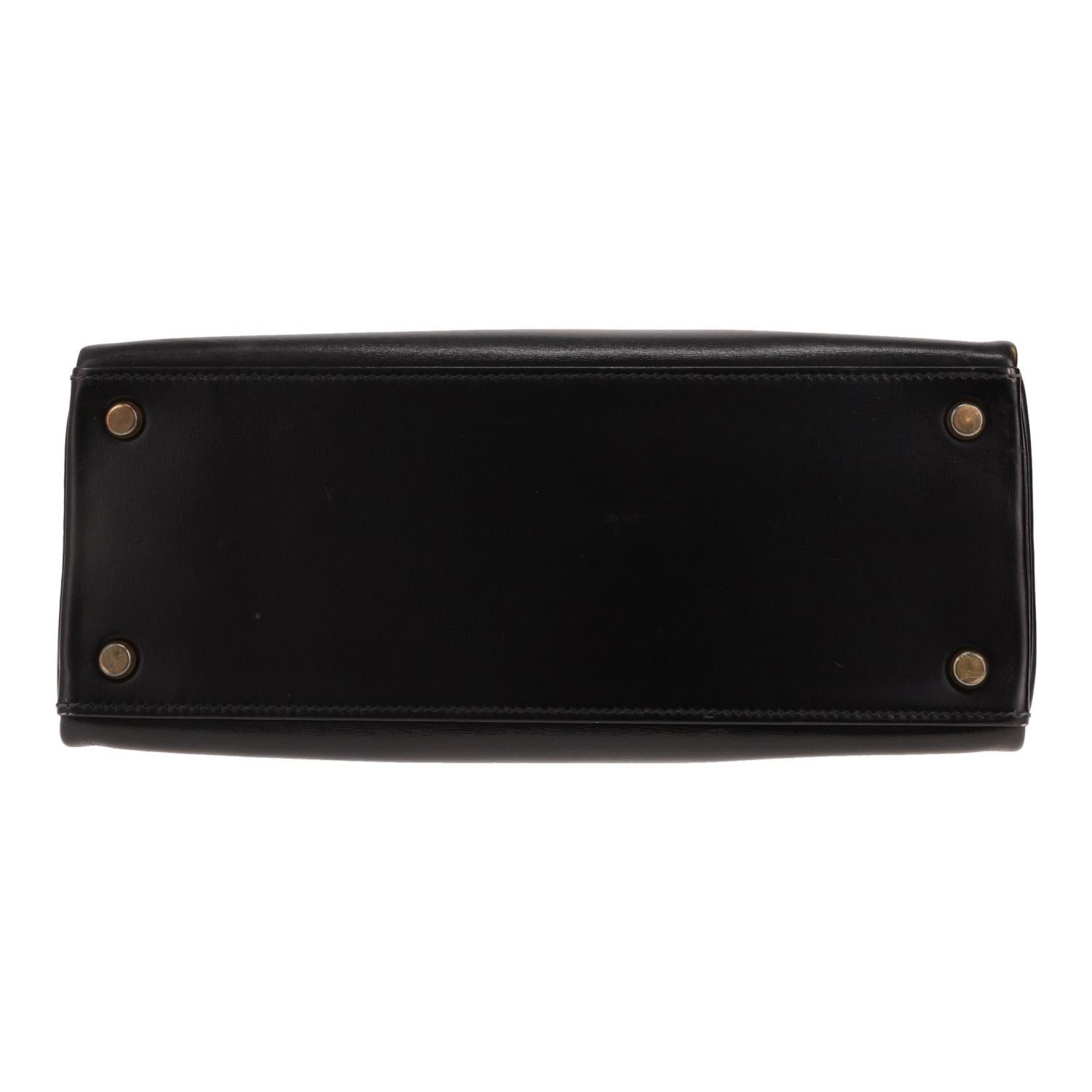Bolso Hermès Kelly de 28 cm en piel negra tipo «box» - Detail D1