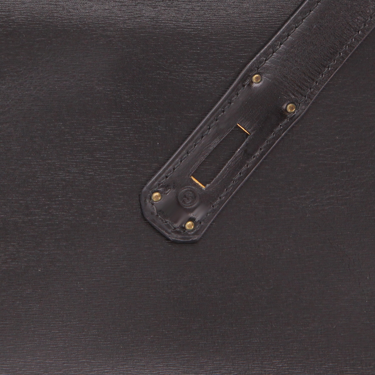 Sac à main Hermès  Kelly 28 cm en cuir box noir - Detail D4