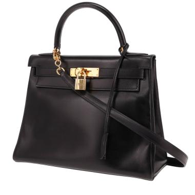 Hermès Kelly 28 cm handbag in Noir box leather