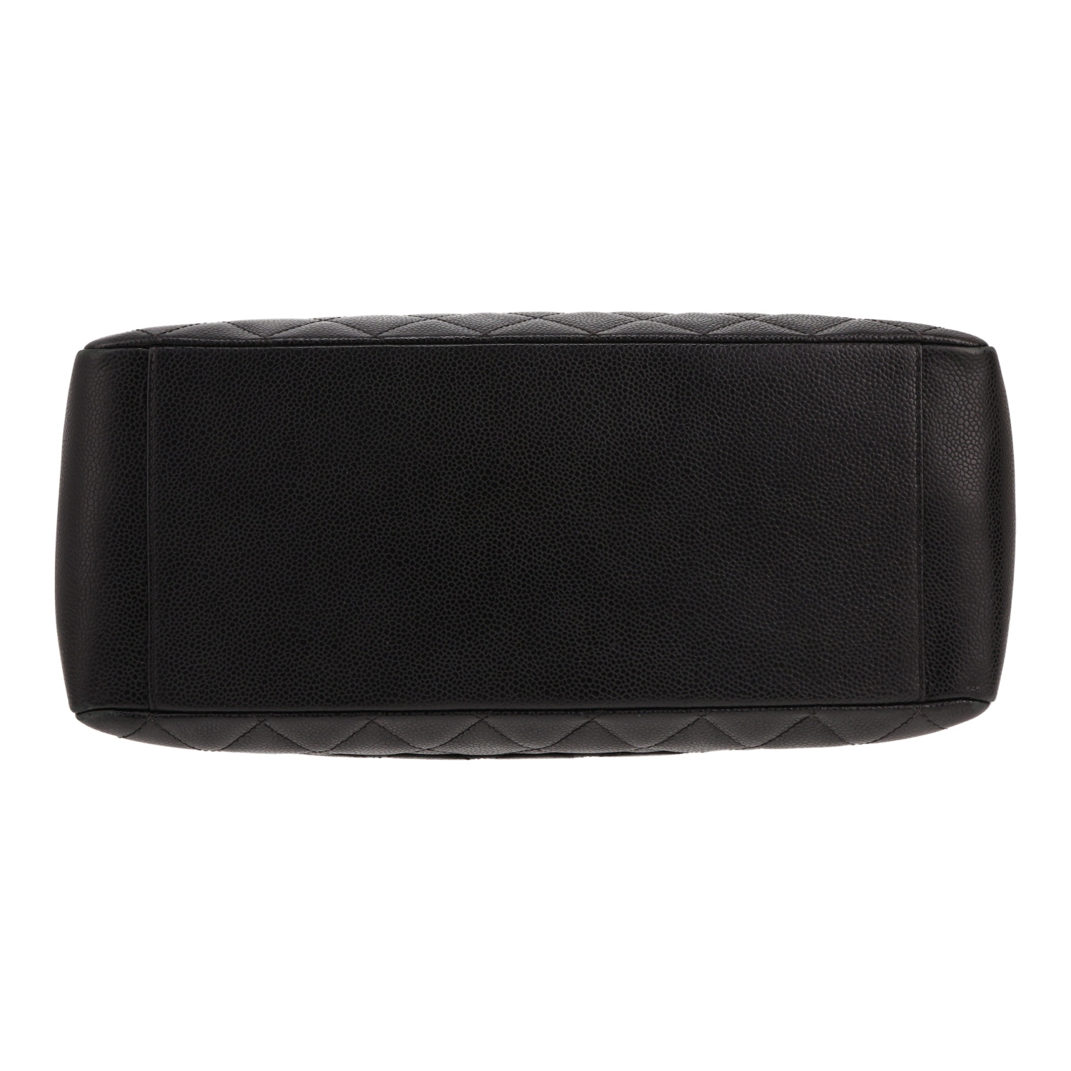 Borsa shopping Chanel GST in pelle martellata nera trapuntata - Detail D1