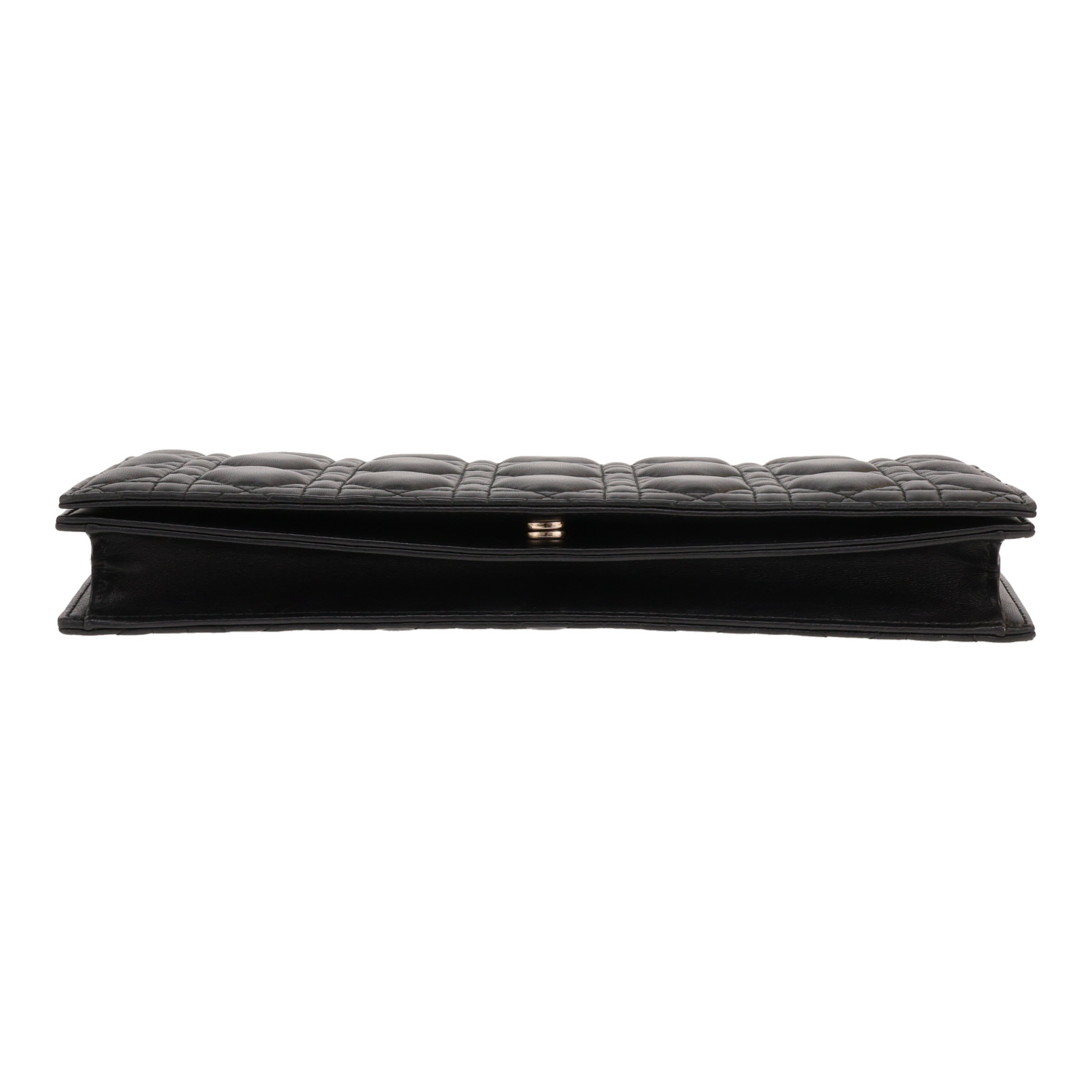 Sac bandoulière Dior   en cuir cannage noir - Detail D1