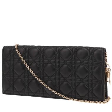Bolso bandolera de Dior   de piel «cannage» negra