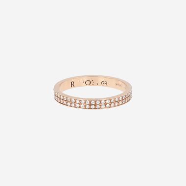 Repossi Berber wedding ring in rose gold and diamonds