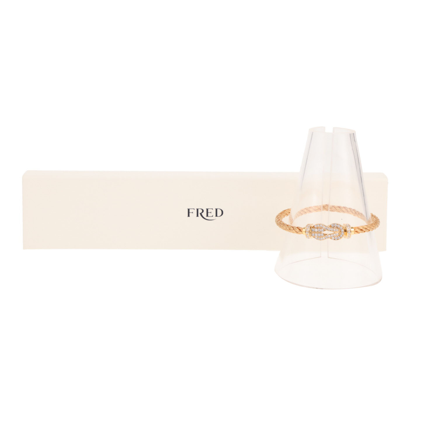Bracciale Fred Chance Infinie, modello grande, in oro giallo e diamanti