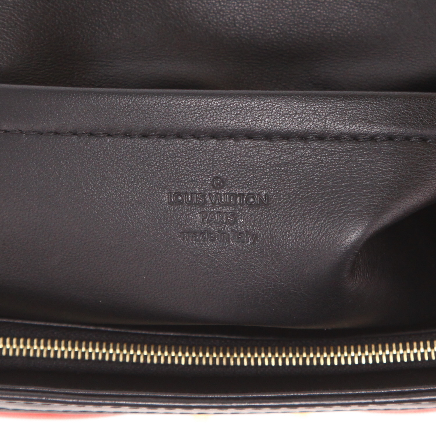 Bolso de mano Louis Vuitton «Malletage» de piel acolchada en rojo, Noir y Blanc - Detail D2