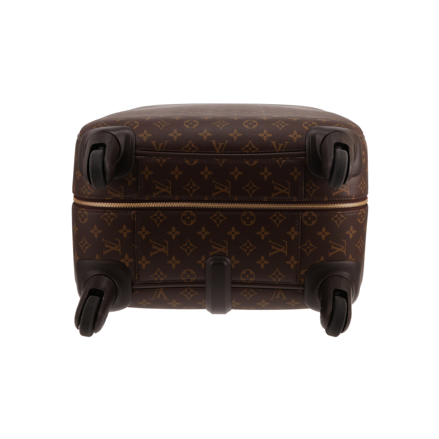 Louis Vuitton Zephyr suitcase in brown Monogram canvas and natural leather - Detail D1
