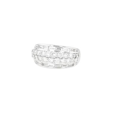 Anillo vintage de platino y diamantes