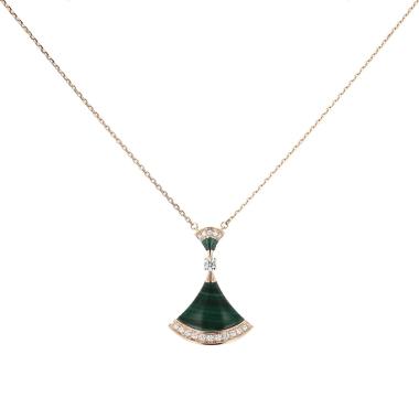 Collana Bulgari Divas' Dream in oro rosa, Malachite e diamanti