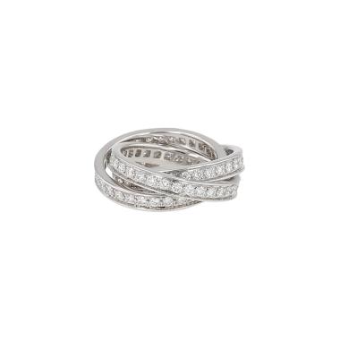 Cartier Trinity ring in white gold and diamonds