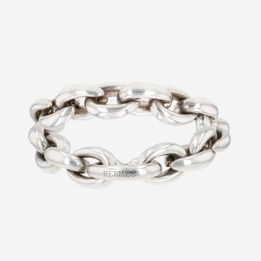 Hermès Acrobate large silver bracelet