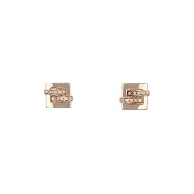 Coppia di orecchini Boucheron Déchainé in oro rosa e diamanti