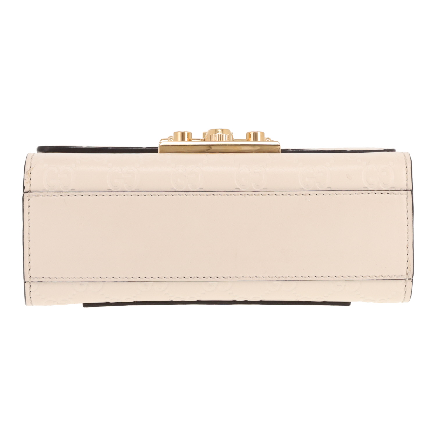 Bolso bandolera Gucci «Padlock» de cuero con monograma en color beige - Detail D1