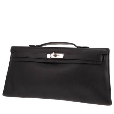 Pochette Hermès  Kelly Cut en cuir Evergrain noir