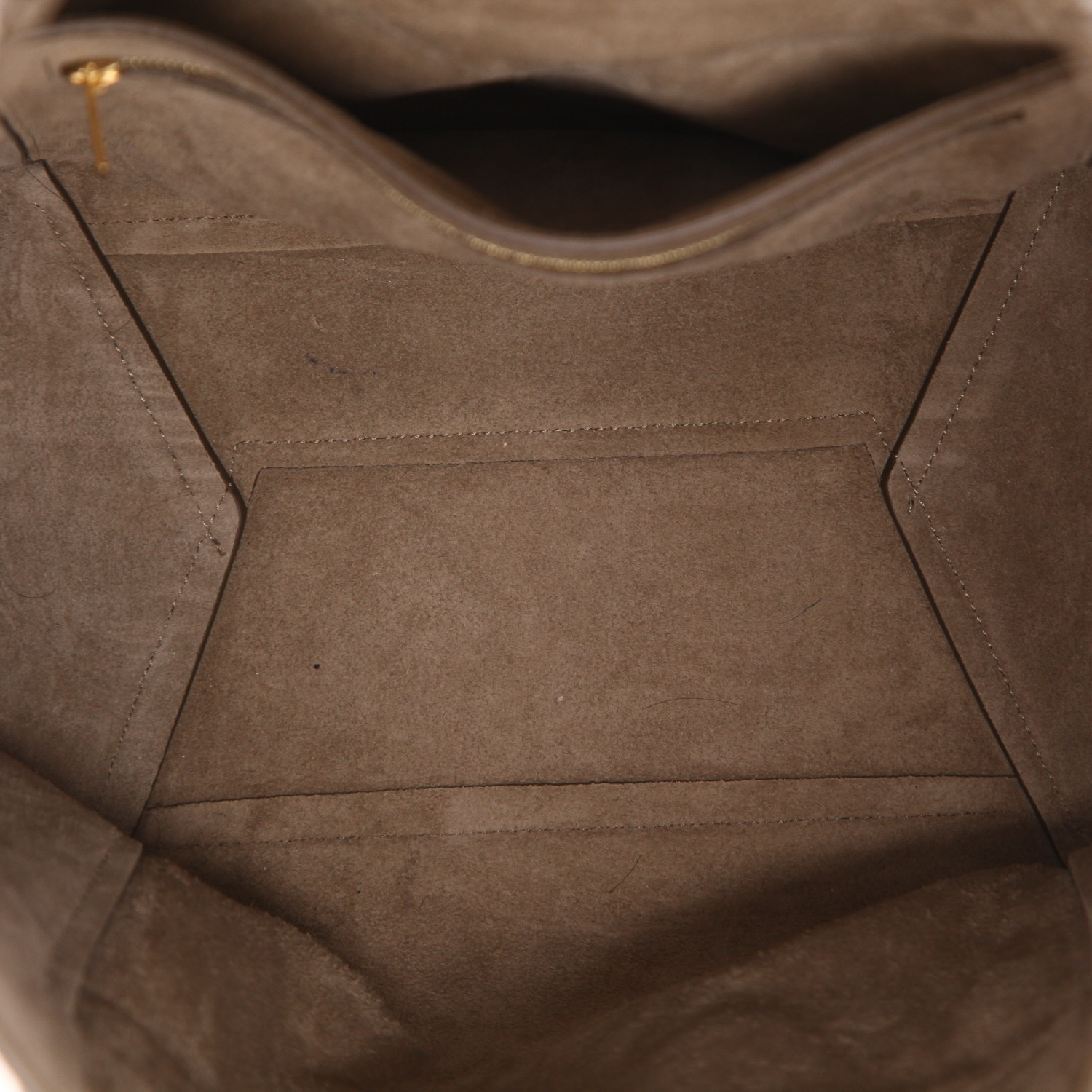 Sac à main Celine  Sac Sangle en cuir taupe - Detail D3