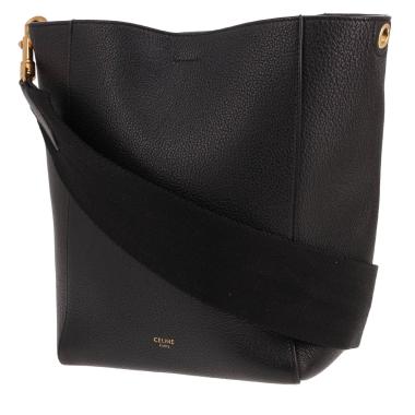 Sac à main Celine  Sac Sangle en cuir noir