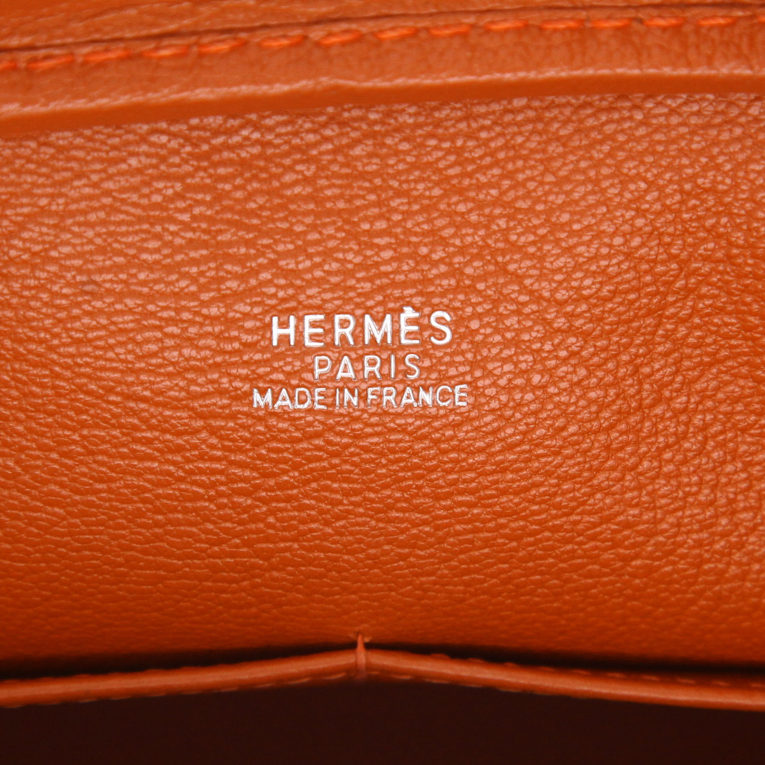 Hermès handbag – ‘Plume’ in orange Epsom leather - Detail D2