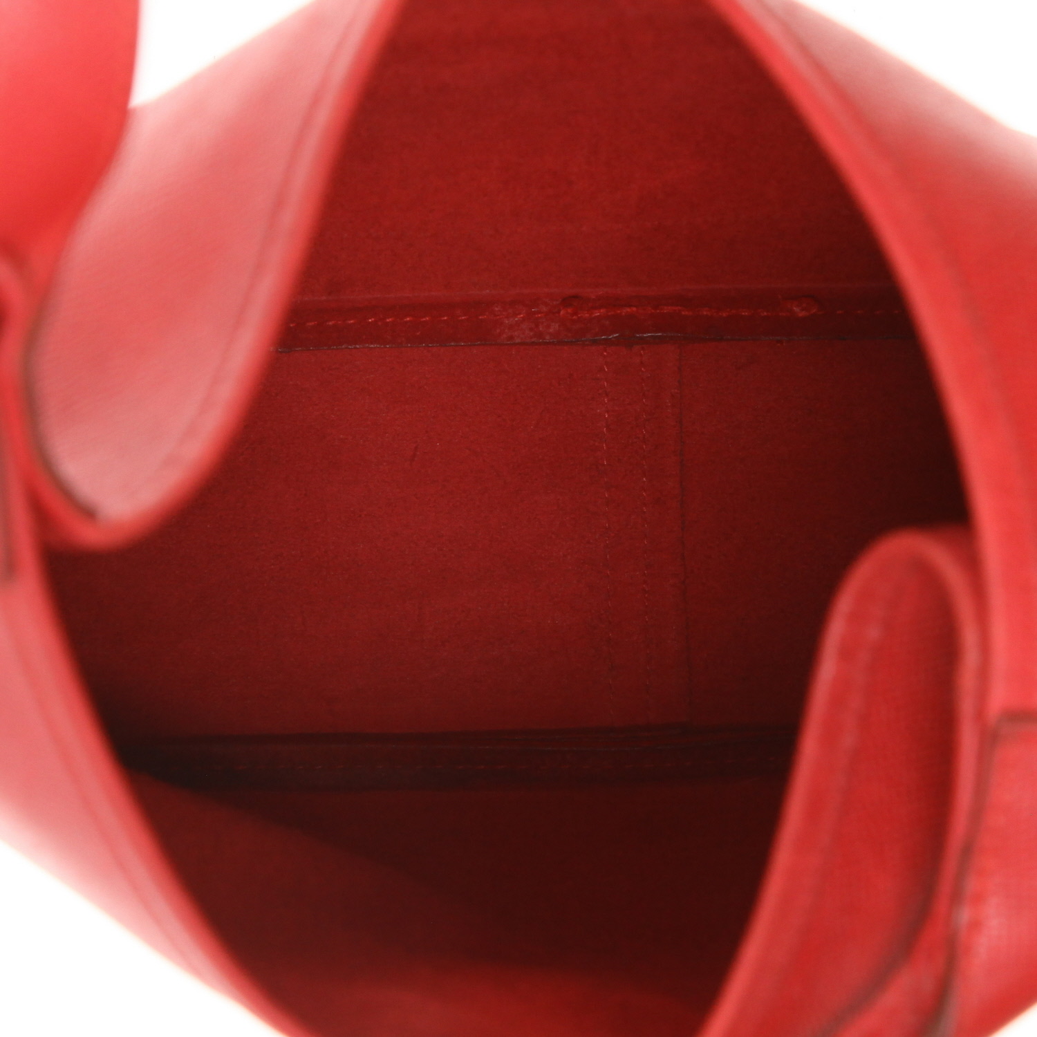 Hermès handbag  Trim in red leather - Detail D3