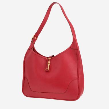 Bolso de mano Hermès «Trim» de piel roja