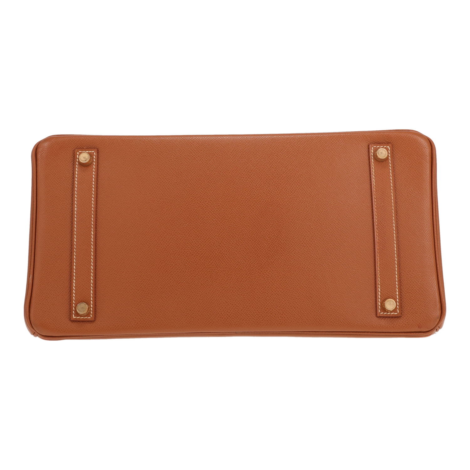 Bolso Hermès Birkin de 35 cm en piel Courchevel Gold - Detail D1