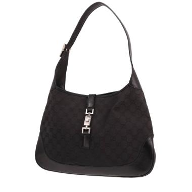 Borsa Gucci Jackie in pelle nera e tela Supreme GG nera