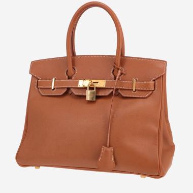 Sac à main Hermès  Birkin 30 cm en cuir Courchevel gold