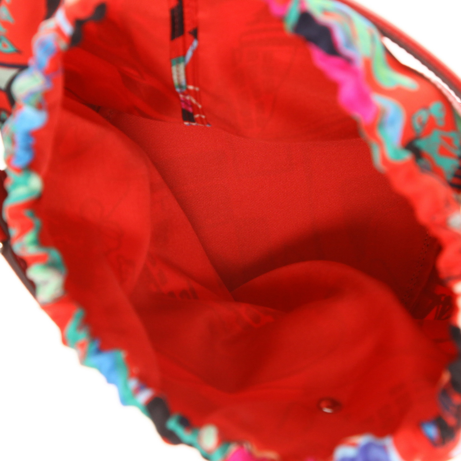 Bolso de mano Hermès «Musardine» de piel Epsom roja y sarga de seda multicolor - Detail D3