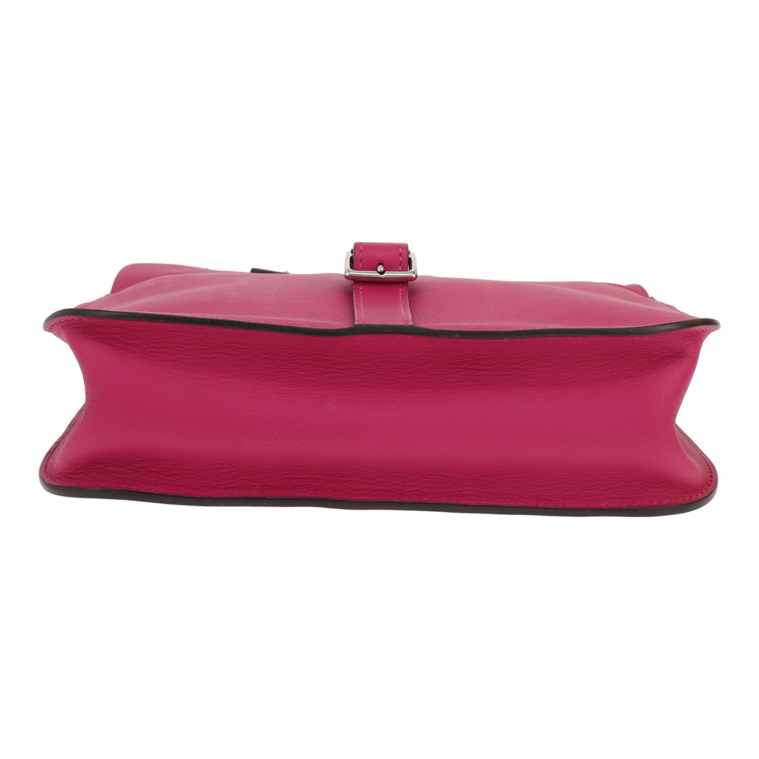 Bolso bandolera Hermès Halzan mini de piel Swift rosa Tosca - Detail D1