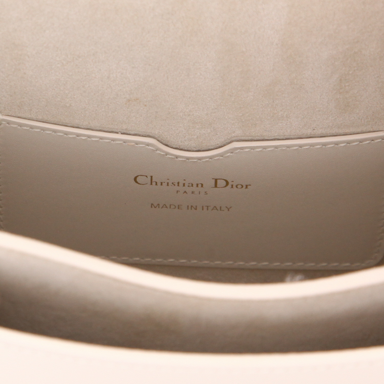 Borsa a tracolla Dior Bobby Frame in pelle bianca - Detail D2