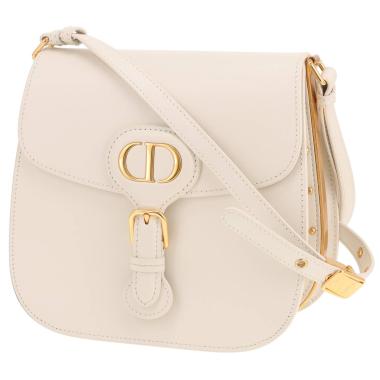 Sac bandoulière Dior  Bobby Frame en cuir blanc