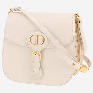 Sac bandoulière Dior  Bobby Frame en cuir blanc